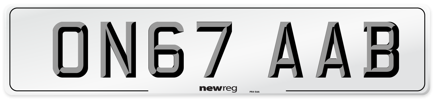 ON67 AAB Number Plate from New Reg